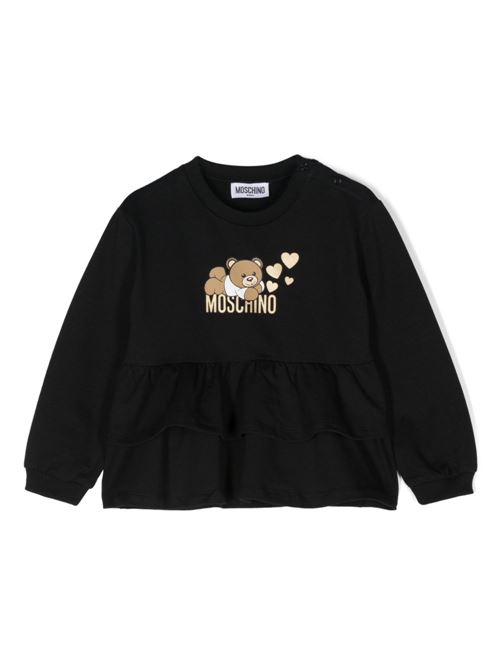 Felpa bambina con cuori MOSCHINO BABY | MDF02WLDA1660100